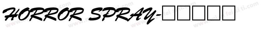 HORROR SPRAY字体转换